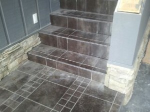 Exterior Stairs with Stone Work