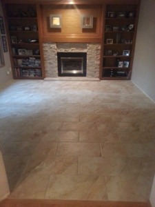 Running Bond Floor with Fireplace